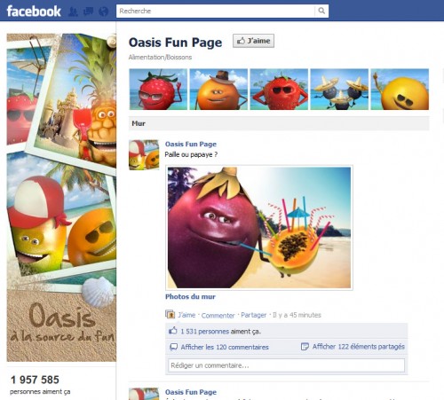 page facebook oasis
